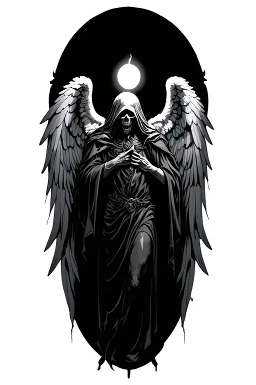 azrael angel of death tattoo design idea