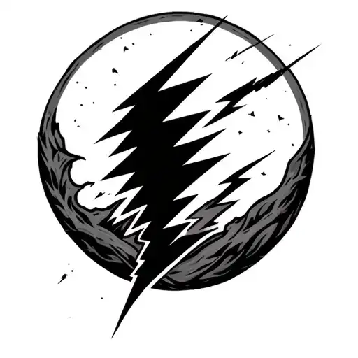 13 Point Lightning Bolt tattoo design idea