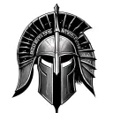 Spartan warrior with molon labe in greek and psalms 144:1 in english tattoo design idea