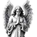 Praying Angel tattoo design idea