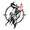 prometheus giving fire tattoo design idea