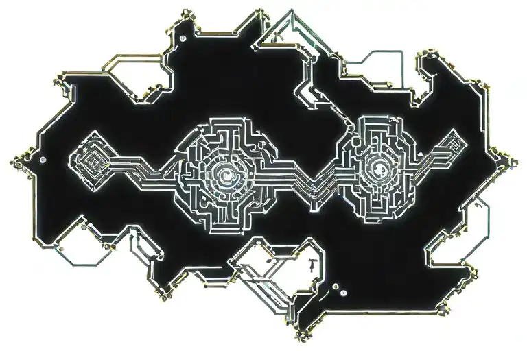 lucky symbol intertwined tattoo design idea