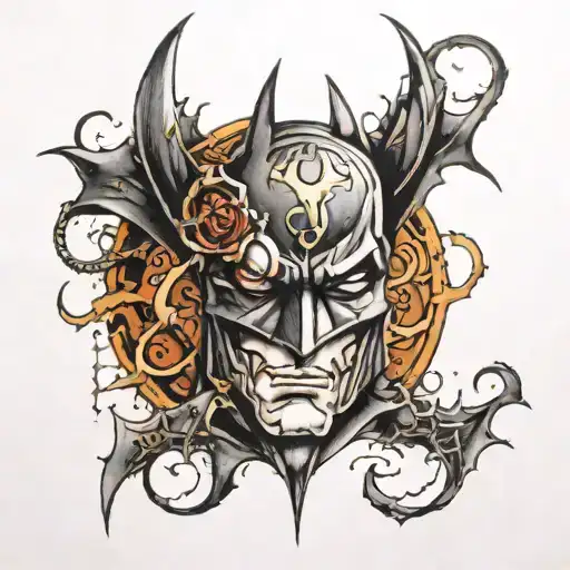 Batman cyber sigilism tattoo tattoo design idea