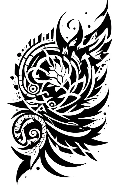 tattoo with elements of Tokyo Revengers, Nordic culture, etc. tattoo design idea