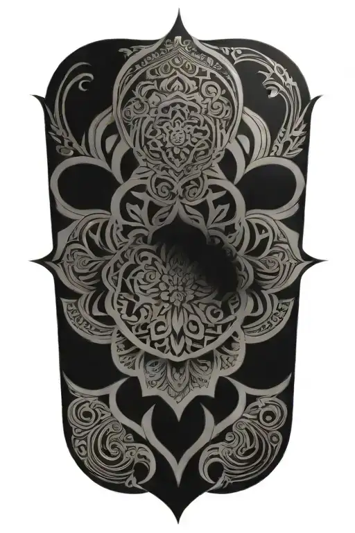 blackout mandala tattoo design idea