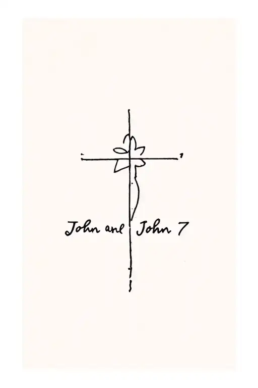 cross and John 13:7 tattoo design idea