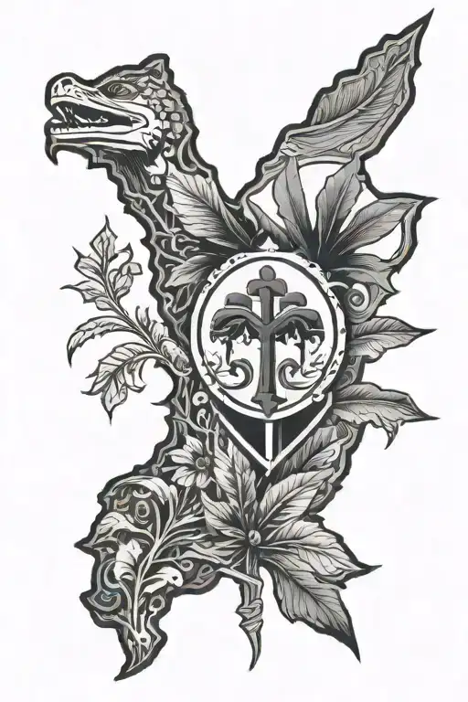 state of Florida with arrowhead inside tattoo design idea
