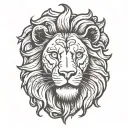 lion head tattoo design idea