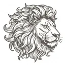 lion head tattoo design idea