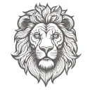 lion head tattoo design idea