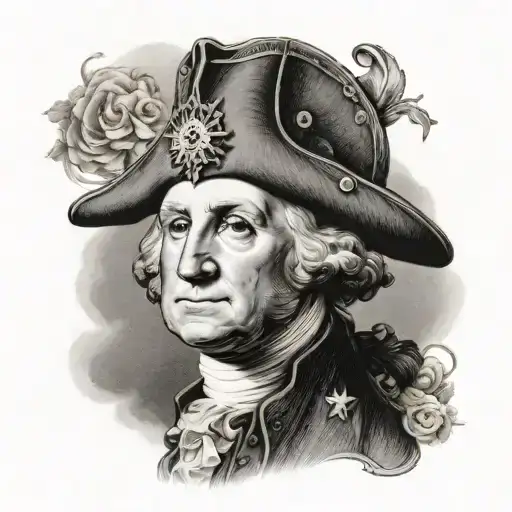 female george washington dc lord tattoo design idea