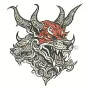 devil dogs tattoo design idea