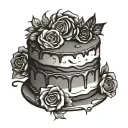 CAKE tattoo design idea