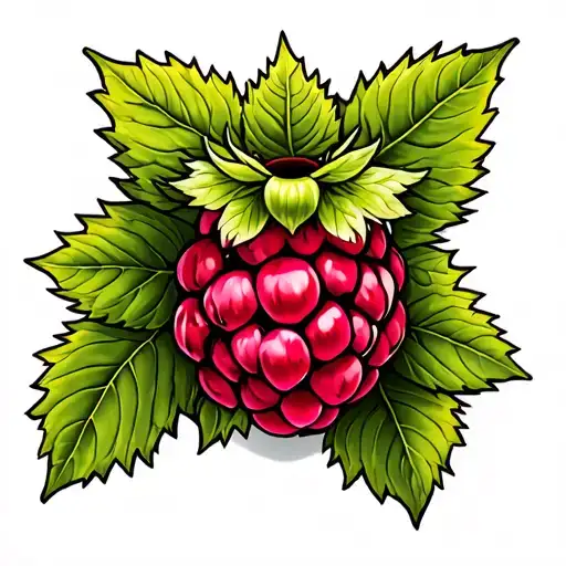 raspberry tattoo design idea