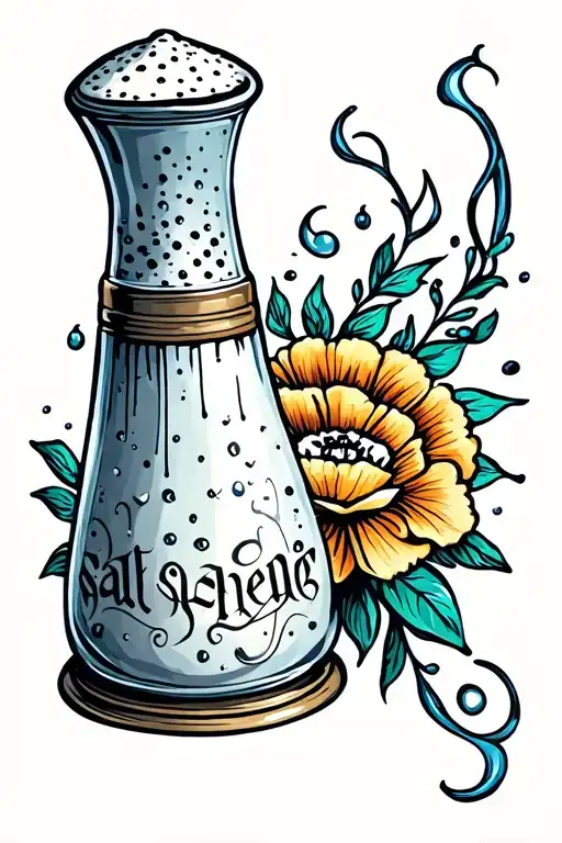 salt shaker tattoo design idea