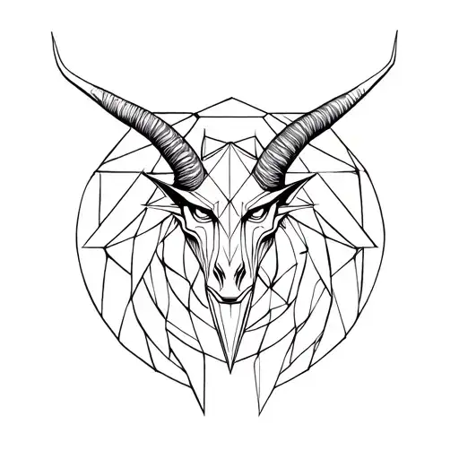Capricorn devil tattoo design idea