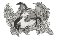 dog, ateez, stray kids, bts, one direction  tattoo design idea