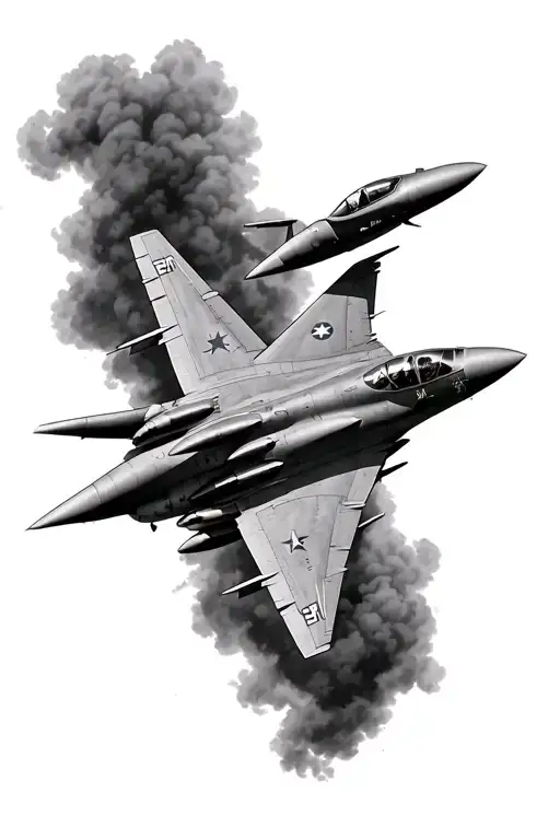 F16 A10 F35 CV22 AC130 MQ9 P51 flying towards tattoo design idea