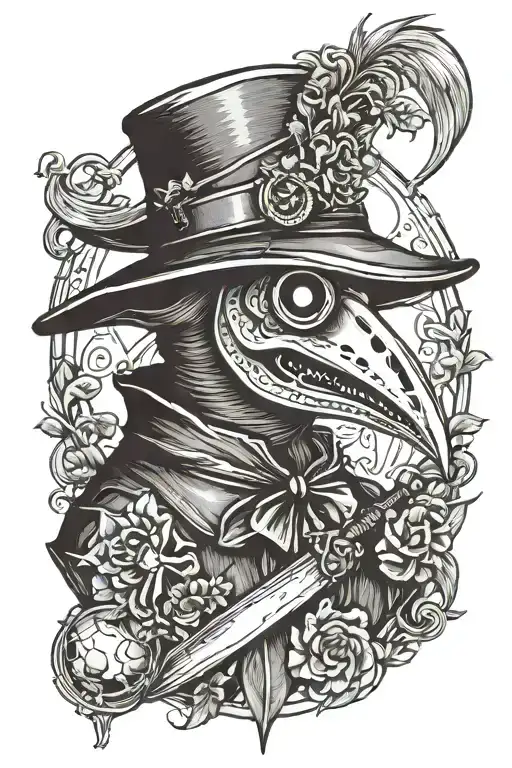 Plague Doctor tattoo design idea