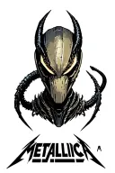 Predator head, xenomorph tail, transformers logo, Metallica M and A  tattoo design idea