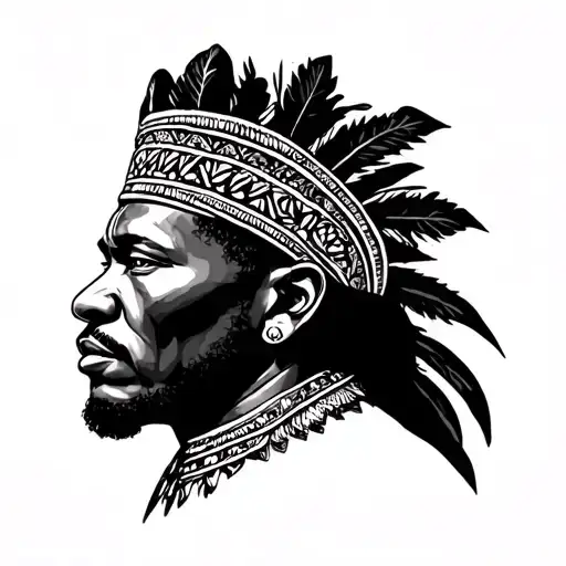 African King tattoo design idea