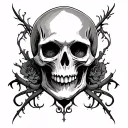 Ghost Skull tattoo design idea