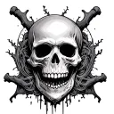 Ghost Skull tattoo design idea