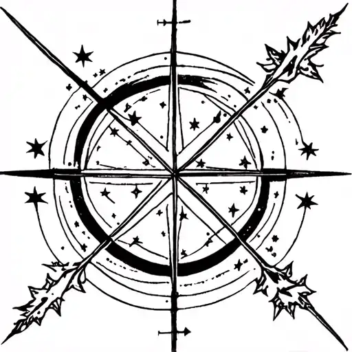 southern cross constellation as viewed from new zealand tattoo design idea