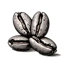 3 coffee beans tattoo design idea