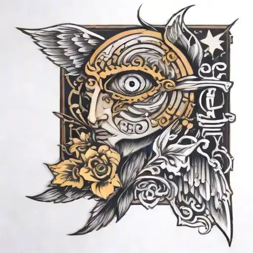 In god we trust tattoo design idea