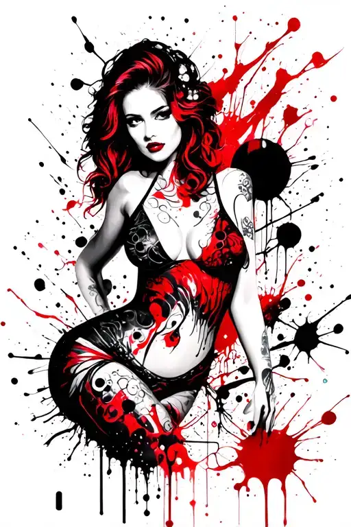 gorgeous curvy women tattoo design idea