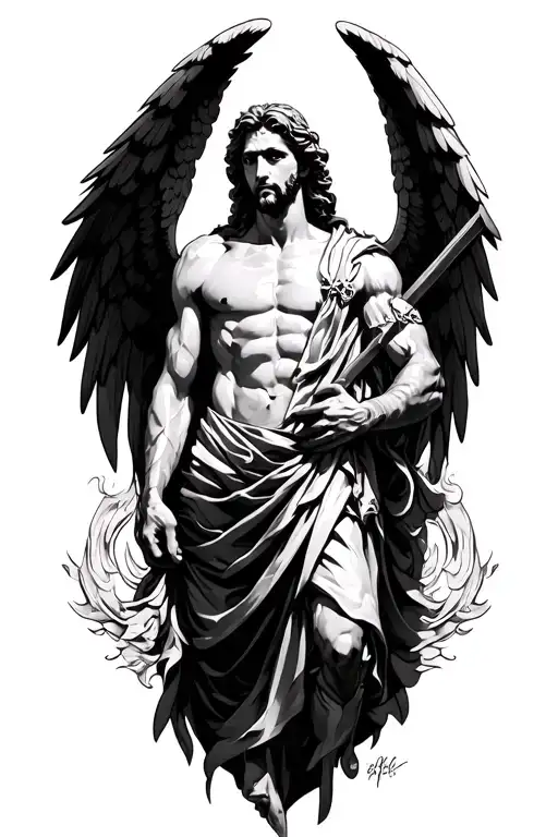 Arch Angel Michael tattoo design idea