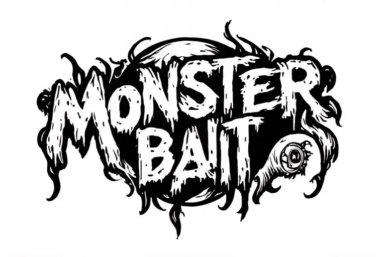 "Monster Bait" Sexy tramp stamp tattoo design idea