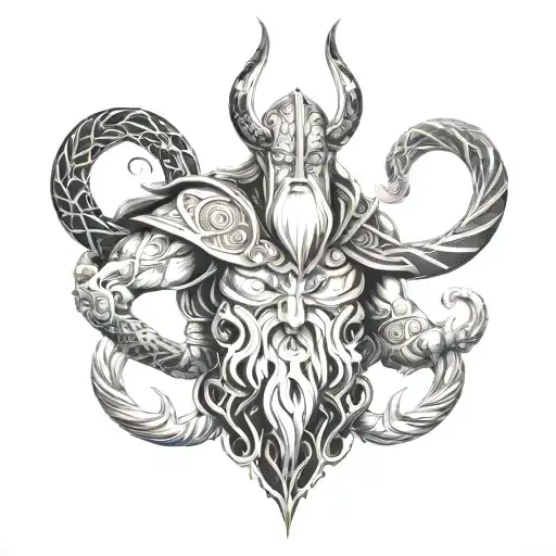 Coverup Norse Mythology tattoo design idea