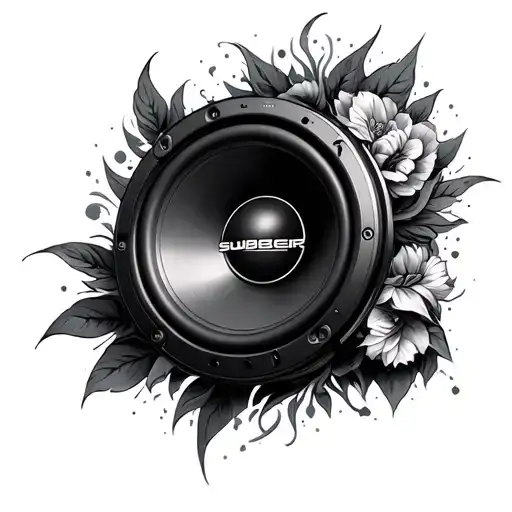 Subwoofer tattoo design idea
