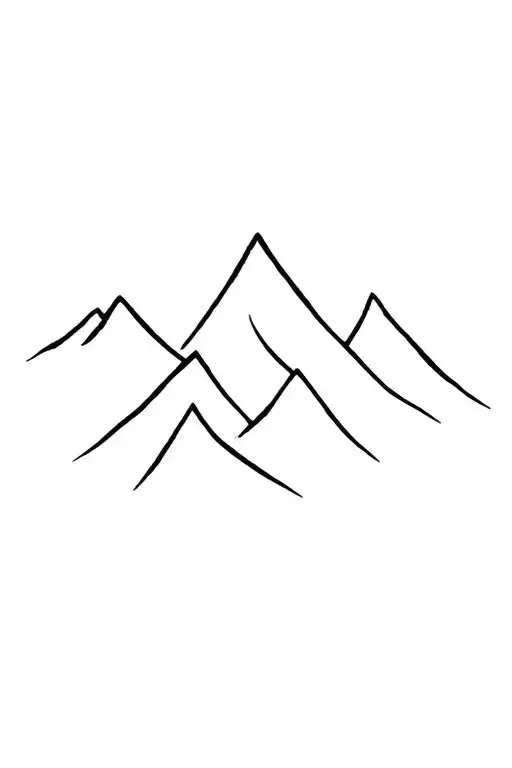3 mountain peaks tattoo design idea