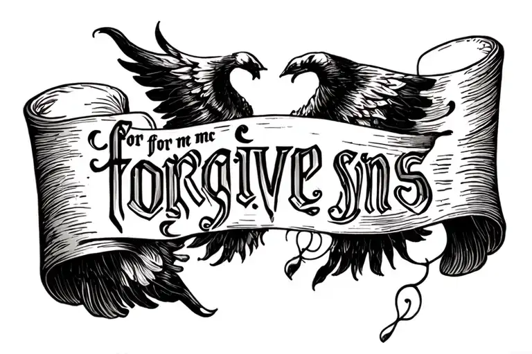 forgive me for my sins Lord tattoo design idea