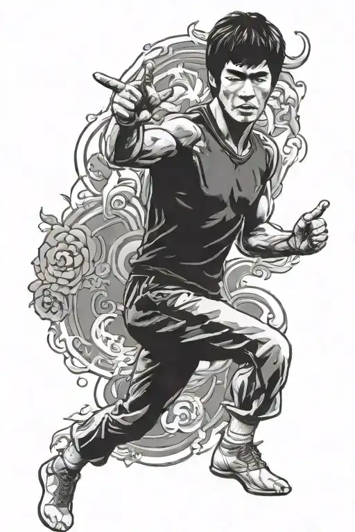 bruce lee tattoo design idea