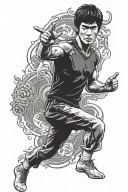 bruce lee tattoo design idea