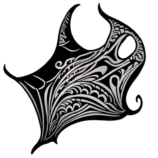 multiple manta ray maori tattoo as scale for arms tattoo design idea