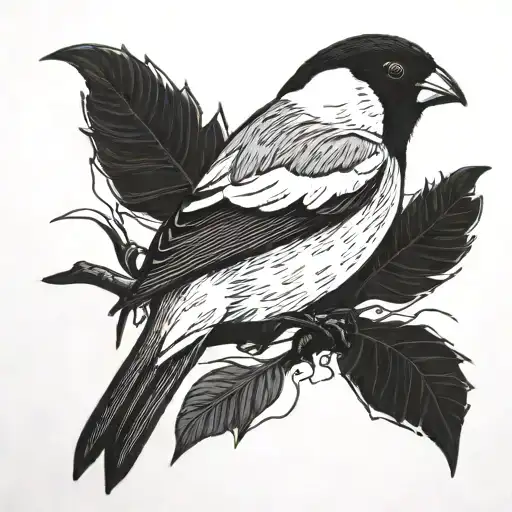 bullfinch bloodborne style tattoo design idea