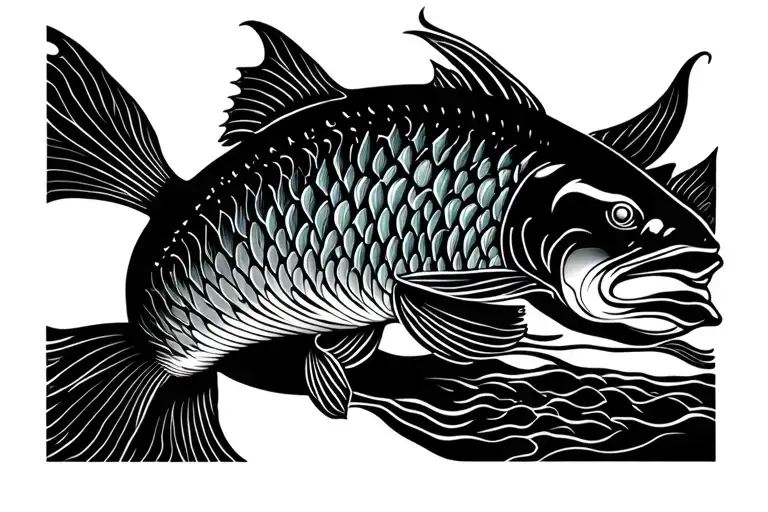 arapaima tattoo design idea