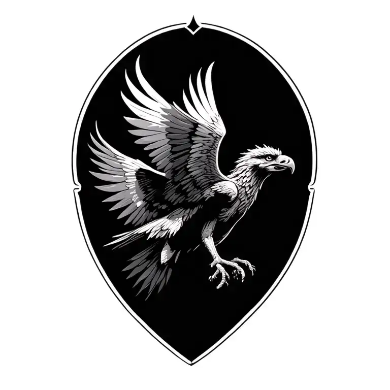 gryphon in flight tattoo design idea