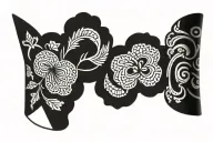 a black cuff tattoo design idea