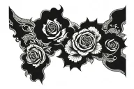 a black cuff tattoo design idea