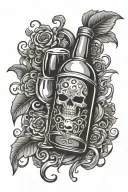 alcohol addiction recovery symbol tattoo design idea