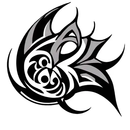 Gothic tribal tattoo to cover another one on the shoulder tattoo design idea