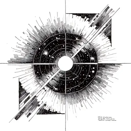 Interstellar movie and persistance of memory painting tattoo design idea