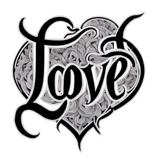 Fuck Love as an ambigram tattoo tattoo design idea