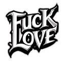 Fuck Love as an ambigram tattoo tattoo design idea